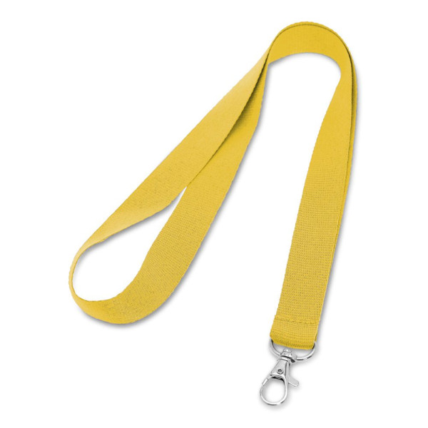 Lanyard en polyester LARIAT avec porte-clés personnalisable pour événements B2B - BCM Goodies
