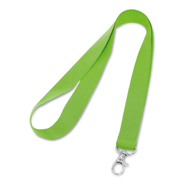Lanyard en polyester LARIAT avec porte-clés personnalisable pour événements B2B - BCM Goodies