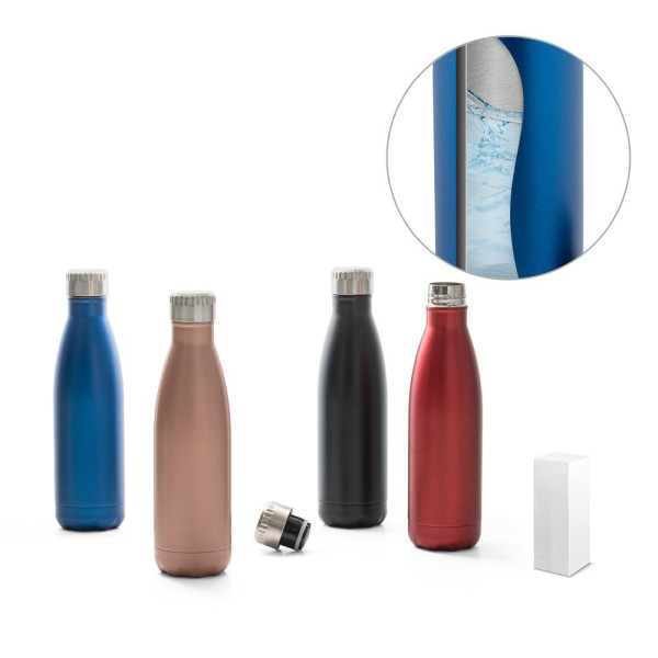 Bouteille en acier inoxydable personnalisable 500 mL SHOW SATIN - BCM Goodies