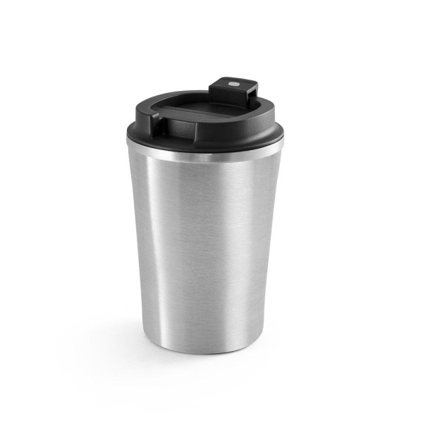 Tasse de voyage PHELPS 470mL acier inoxydable et PP - Personnalisable pour entreprise
