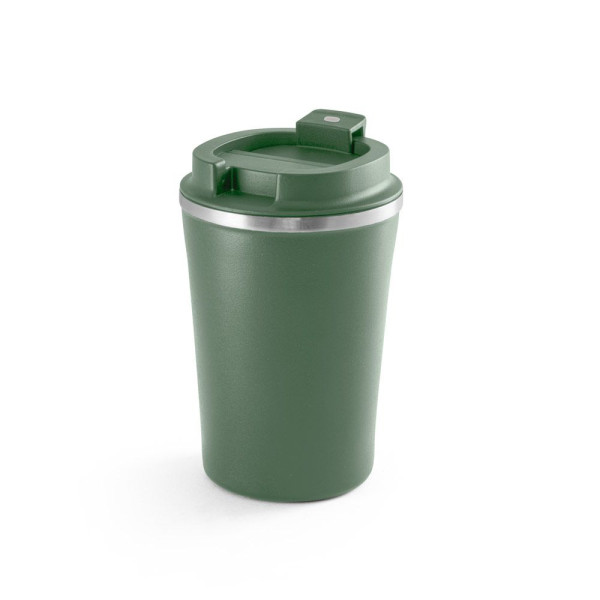 Tasse de voyage PHELPS 470mL acier inoxydable et PP - Personnalisable pour entreprise
