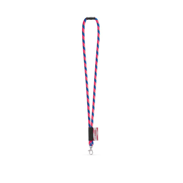 Porte-clés personnalisable WISBECH. SET avec mousqueton et fermoir de sécurité Ø 7 mm - BCM Goodies