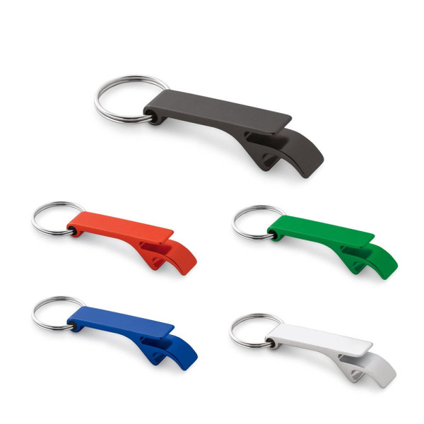 Porte-clés décapsuleur en aluminium recyclé | BCM Goodies