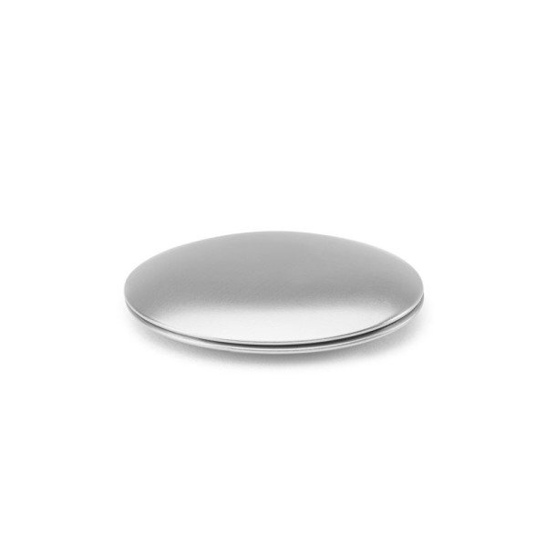 Miroir rond double face en aluminium KAYLA avec fermeture magnétique - Objet publicitaire personnalisable | BCM Goodies