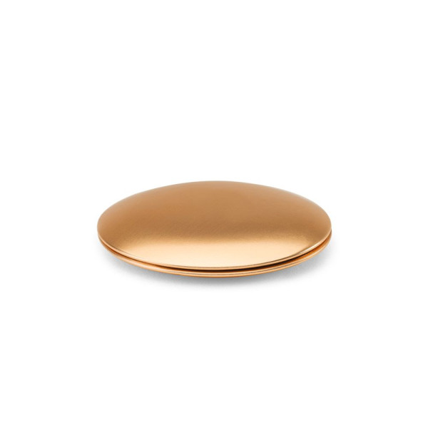 Miroir rond double face en aluminium KAYLA avec fermeture magnétique - Objet publicitaire personnalisable | BCM Goodies