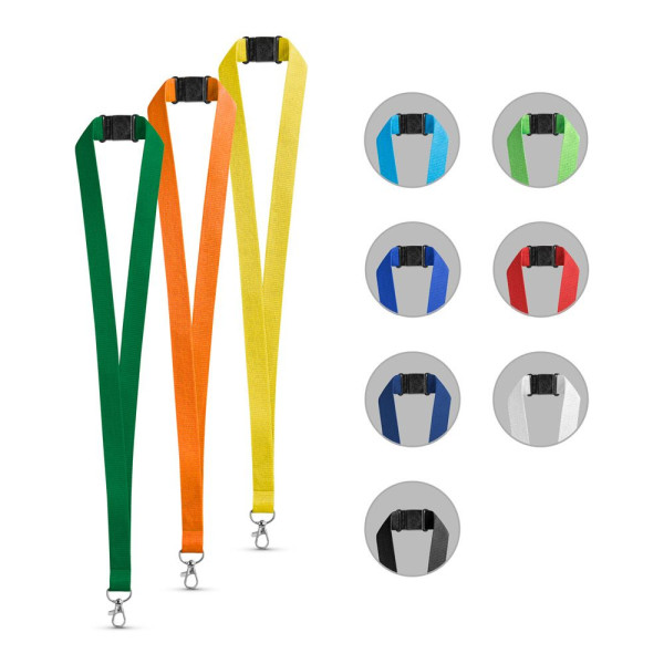 Lanyard en polyester LEEDS avec fermoir de sécurité - Accessoire publicitaire pour entreprises | BCM Goodies