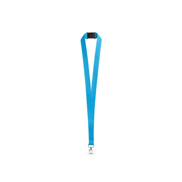 Lanyard en polyester LEEDS avec fermoir de sécurité - Accessoire publicitaire pour entreprises | BCM Goodies