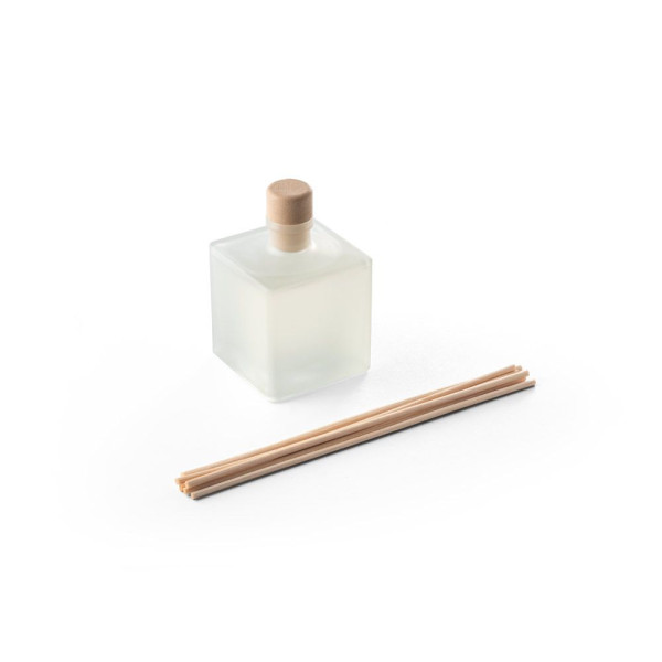 Bâtons de diffusion YEUN. dans des bouteilles en verre - Objets publicitaires pour entreprises | BCM Goodies