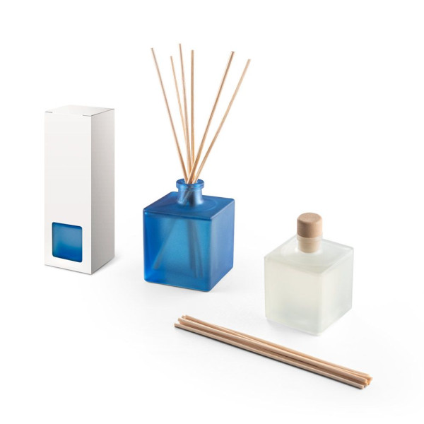 Bâtons de diffusion YEUN. dans des bouteilles en verre - Objets publicitaires pour entreprises | BCM Goodies