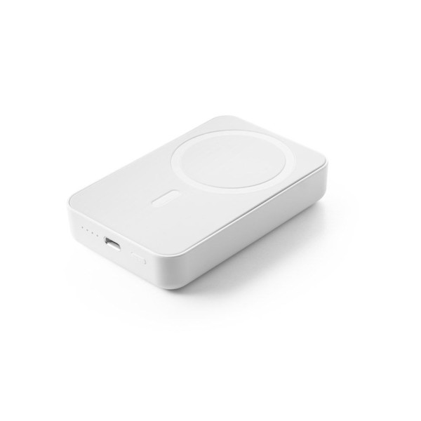 Batterie nomade magnétique AMPERE 10 de 10 000 mAh avec chargeur sans fil ultrarapide de 15 W en ABS recyclé - BCM Goodies
