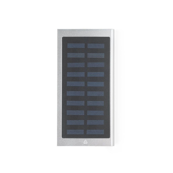 Batterie nomade CLERK 8 000 mAh avec panneau solaire en aluminium recyclé - BCM Goodies