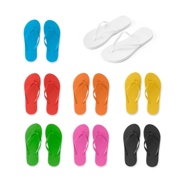 Pantoufles personnalisables MAUPITI S / M pour entreprise - Soleil et Pluie