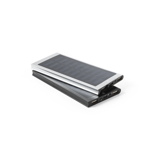 Batterie nomade CLERK 8 000 mAh avec panneau solaire en aluminium recyclé - BCM Goodies