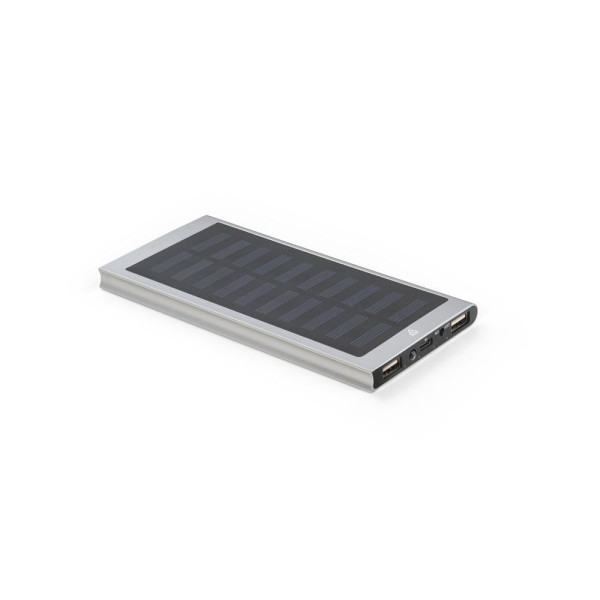 Batterie nomade CLERK 8 000 mAh avec panneau solaire en aluminium recyclé - BCM Goodies