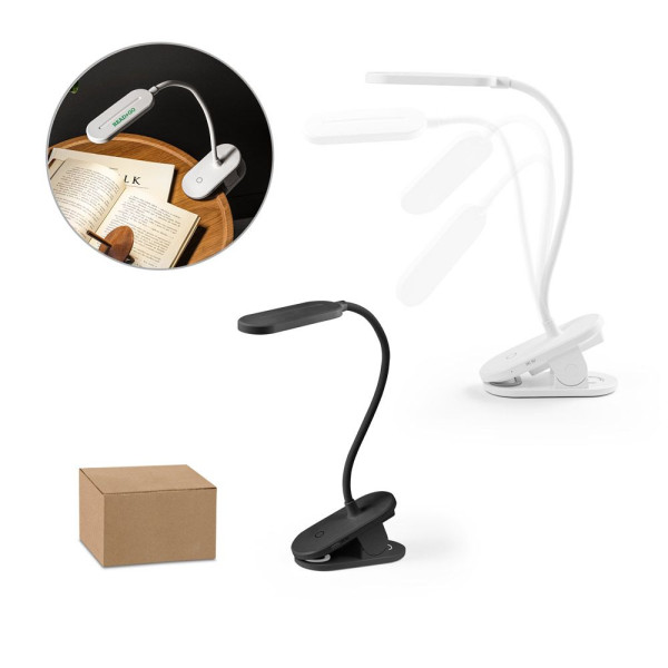 Lampe de bureau portable NESBIT II en rABS 65% - Idéal pour éclairer votre espace de travail avec style