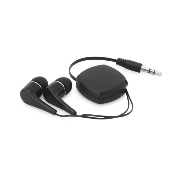 Écouteurs rétractables personnalisables - Accessoires hi-tech pour entreprise - BCM Goodies