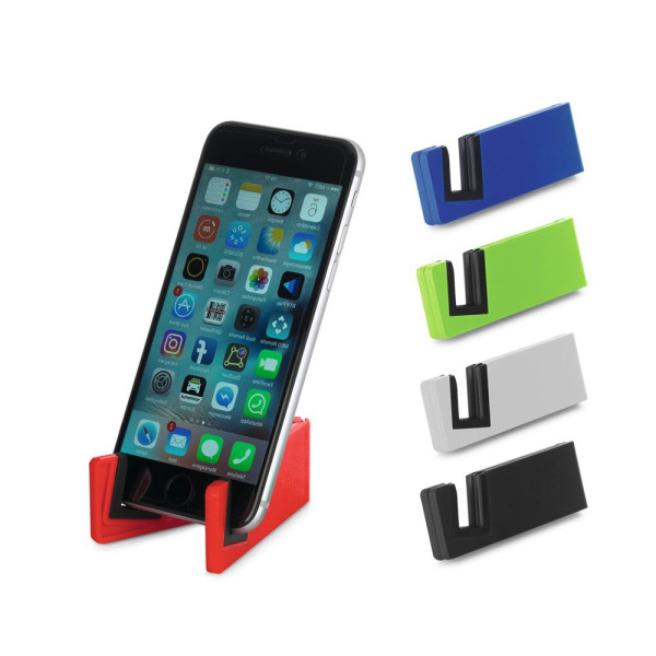 Support pour téléphone portable HOOKE en ABS et TPR - Accessoire personnalisable pour événements d'entreprise