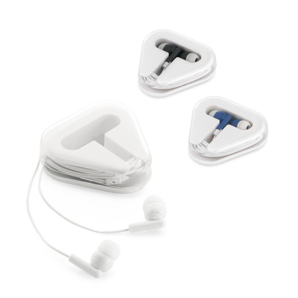 Écouteurs FARADAY avec câble ABS de 1,25 m - Accessoires publicitaires personnalisables pour entreprise