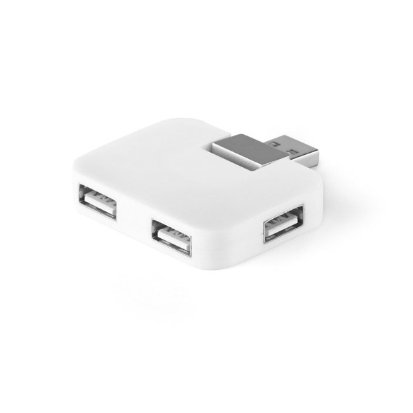 Hub USB 4 ports personnalisable en ABS pour entreprise - BCM Goodies