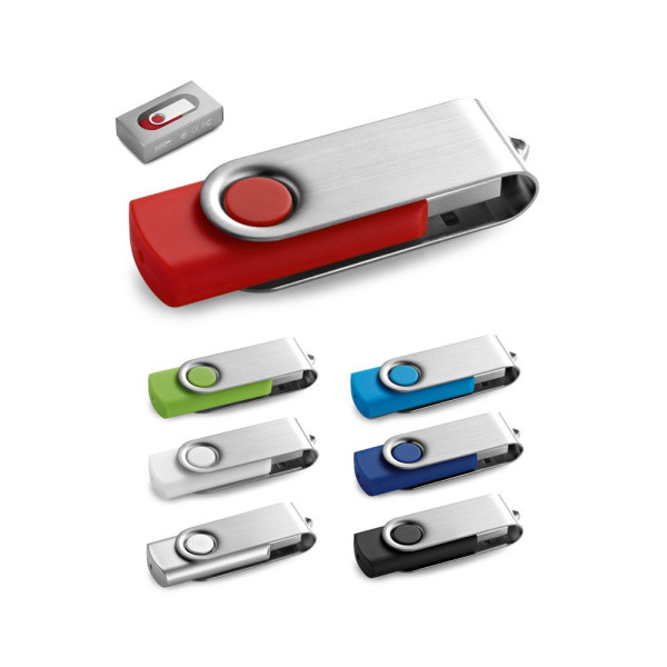 Clé USB personnalisable 16GB avec attache en métal - BCM Goodies