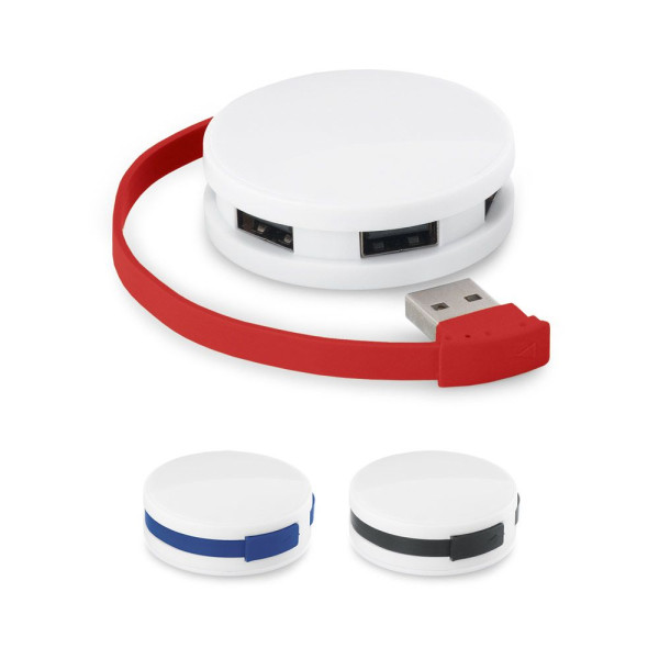 Hub avec câble et 4 ports USB-A en ABS pour entreprises | BCM Goodies