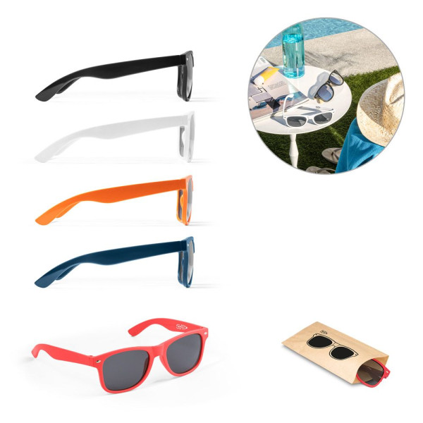 Lunettes de soleil SALEMA en polyester recyclé - Objets publicitaires éco-responsables et personnalisables