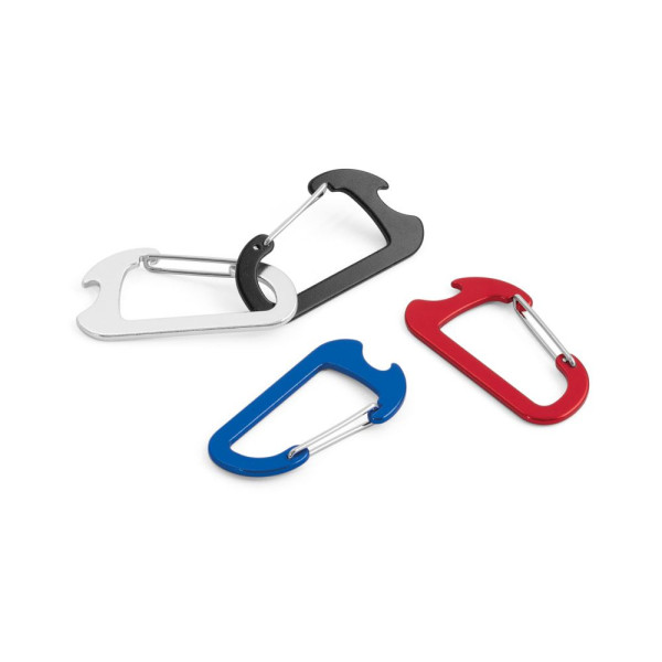 Mousqueton avec décapsuleur en aluminium pour porte-clés - Accessoire polyvalent et pratique | BCM Goodies