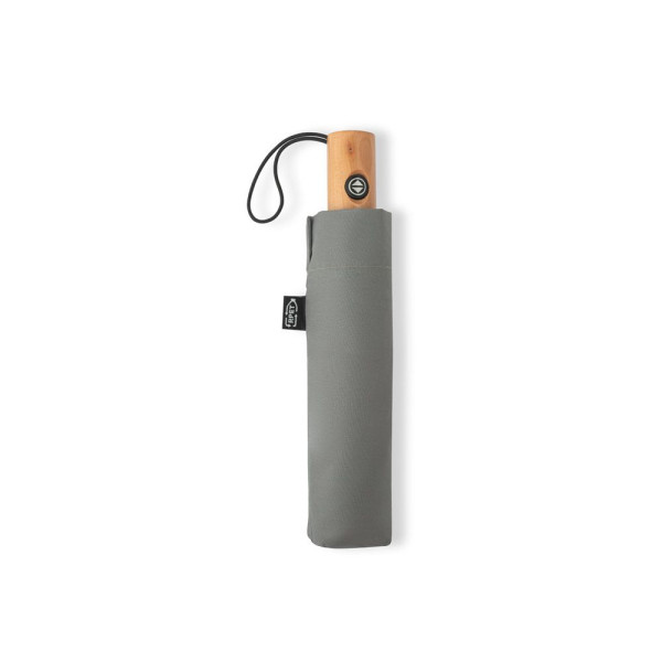 Parapluie pliable en polyester recyclé RIVER - Accessoire durable pour entreprise