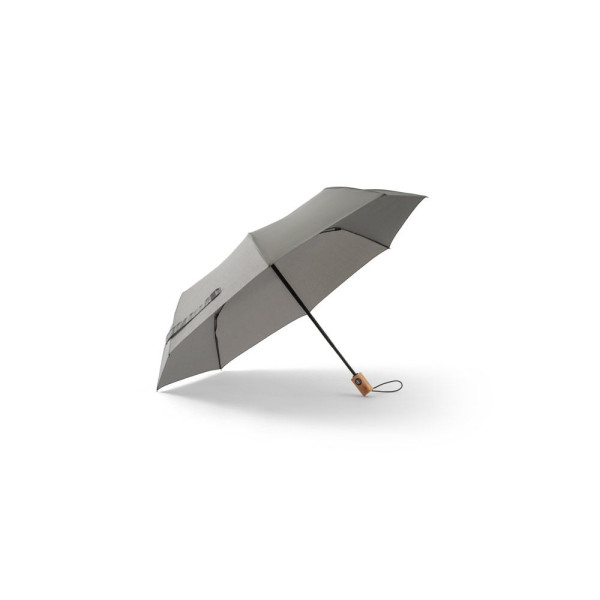 Parapluie pliable en polyester recyclé RIVER - Accessoire durable pour entreprise