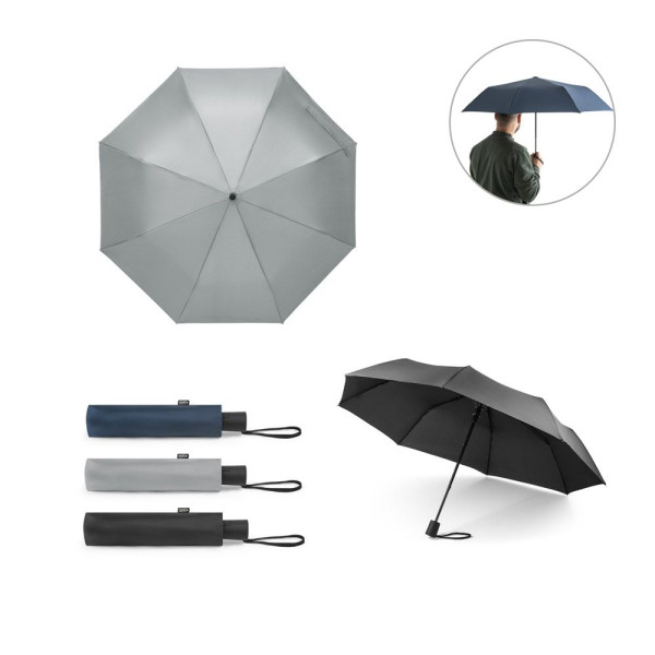 Parapluie pliable en polyester recyclé CIMONE - Parapluie personnalisable pour événements et cadeaux - BCM Goodies