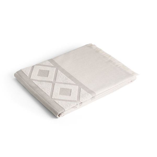 Serviette de toilette et de bain MALEK en coton léger et résistant - Soleil et pluie
