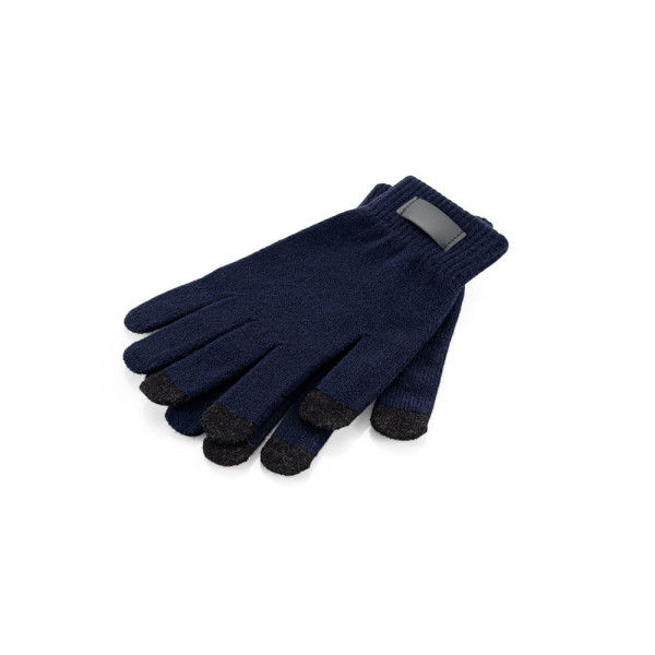 Gants en polyester recyclé (100% rPET) BURROW avec embouts tactiles - Personnalisables pour entreprises