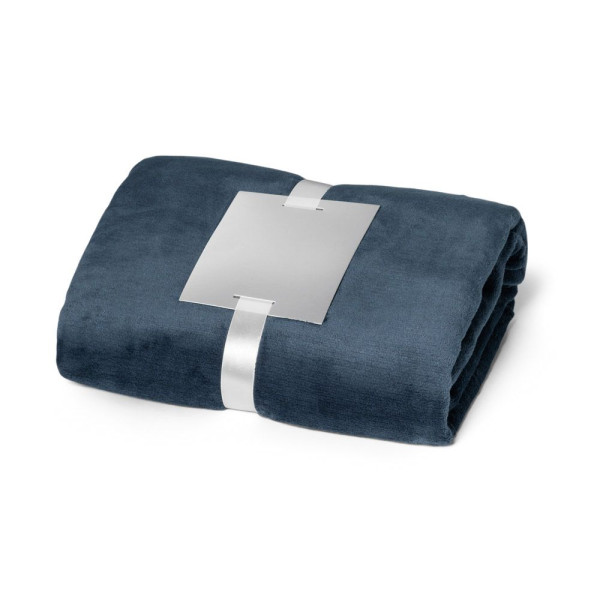 Couverture polaire DYLEAF (240 g/m²) avec ruban pour carte de personnalisation - Maison