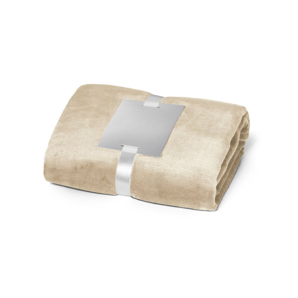 Couverture polaire DYLEAF (240 g/m²) avec ruban pour carte de personnalisation - Maison