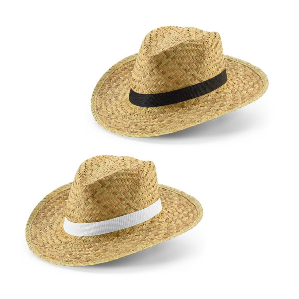 Chapeau de paille naturel personnalisable pour événements en extérieur - BCM Goodies