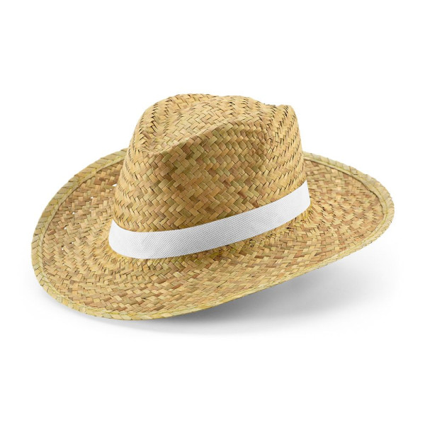 Chapeau de paille naturel personnalisable pour événements en extérieur - BCM Goodies