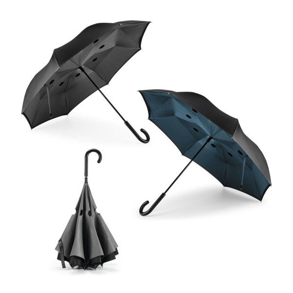 Parapluie réversible en pongee 190T personnalisable pour entreprise - BCM Goodies