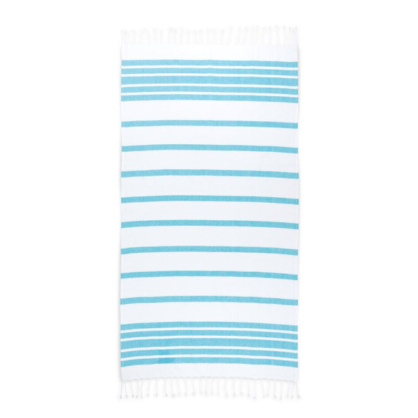 Serviette de plage personnalisable SARDENHA en coton et polyester recyclé - BCM Goodies