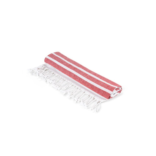 Serviette de plage personnalisable SARDENHA en coton et polyester recyclé - BCM Goodies