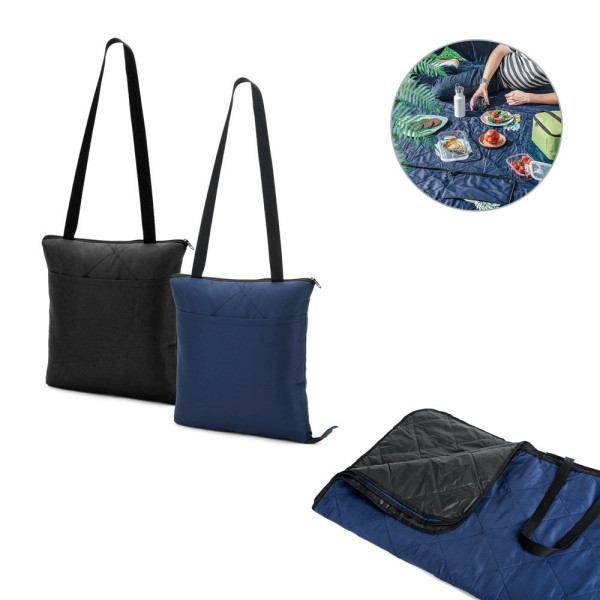Couverture de pique-nique pliable GRADY en rPET et PEVA - BCM Goodies