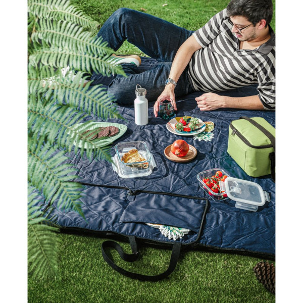 Couverture de pique-nique pliable GRADY en rPET et PEVA - BCM Goodies