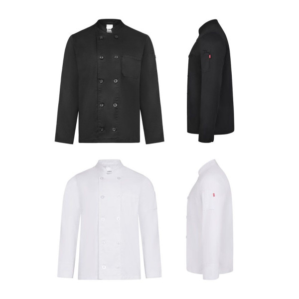 Veste de cuisine à manches longues VL BACO (190 g/m²) pour professionnels de la restauration - BCM Goodies