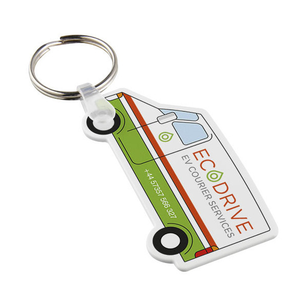 Porte-clés recyclé Tait en forme de minibus Personnalisable | BCM Goodies - 1