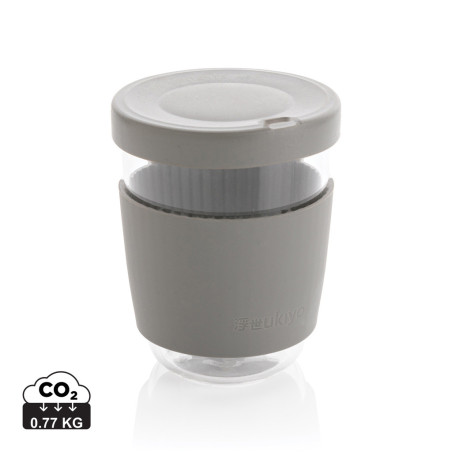 Verre 360ml avec couvercle et manchon en silicone Ukiyo Personnalisable | BCM Goodies - 2