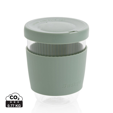 Verre 360ml avec couvercle et manchon en silicone Ukiyo Personnalisable | BCM Goodies - 4