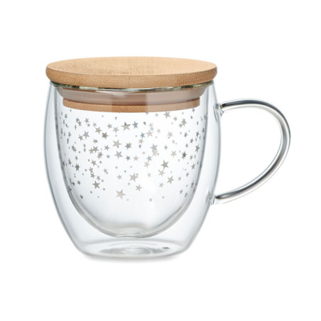 Tasse double paroi en verre SION Personnalisable | BCM Goodies - 1