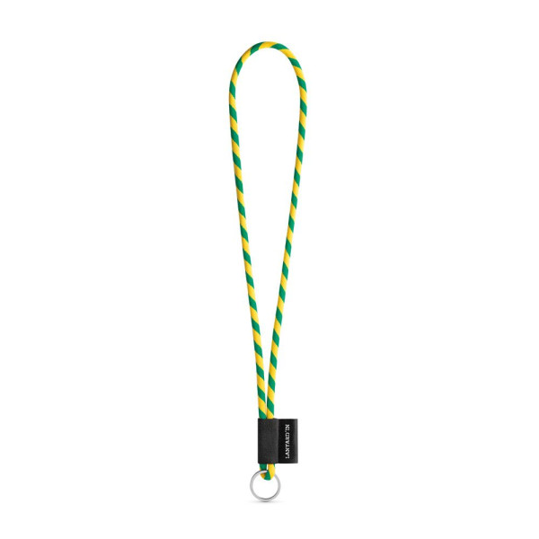 Porte-clés personnalisable en lanière SET NAUTIC Longue (Ø 5 mm) avec anneau Ø 32 mm - BCM Goodies