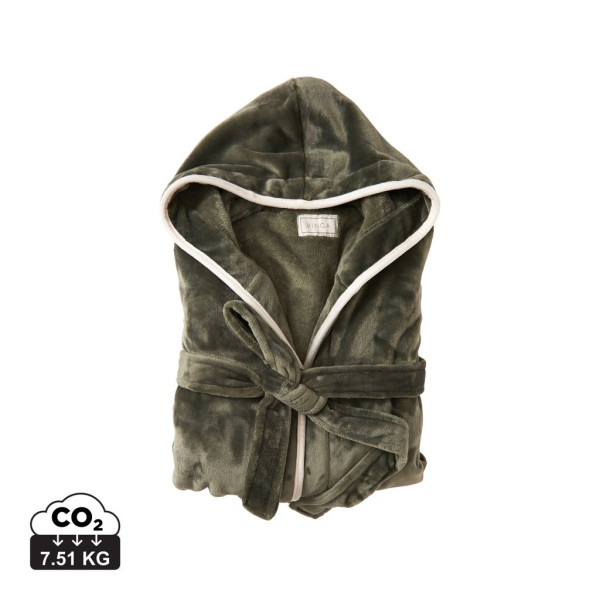 Peignoir de luxe en peluche VINGA RPET GRS Louis taille S-M - Peignoir écologique et luxueux pour cadeau d'entreprise respo