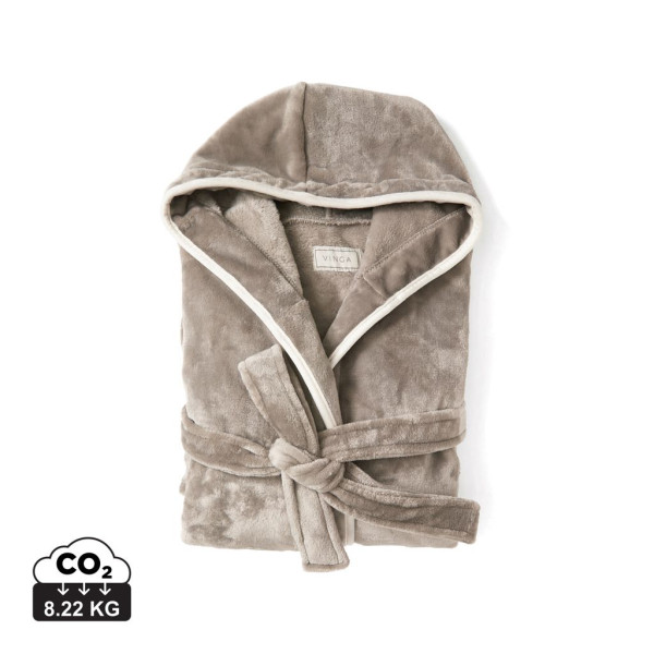 Peignoir de luxe en peluche VINGA RPET GRS Louis taille L-XL - Matériaux recyclés - BCM Goodies