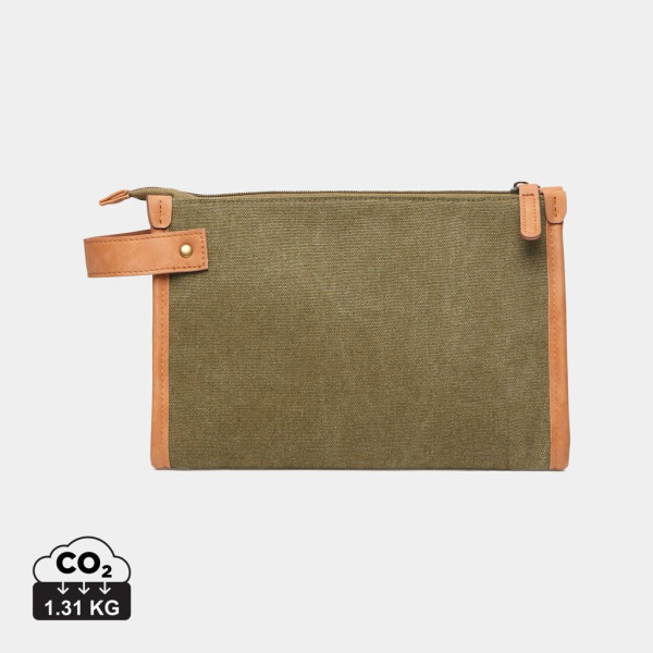 Trousse de toilette VINGA en toile recyclée GRS Bosler - Accessoire de voyage professionnel durable et pratique